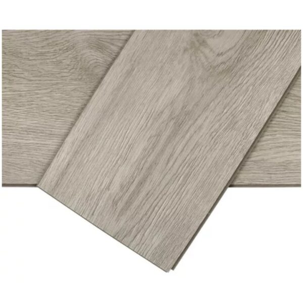 Piso PVC sistema click gris oscuro