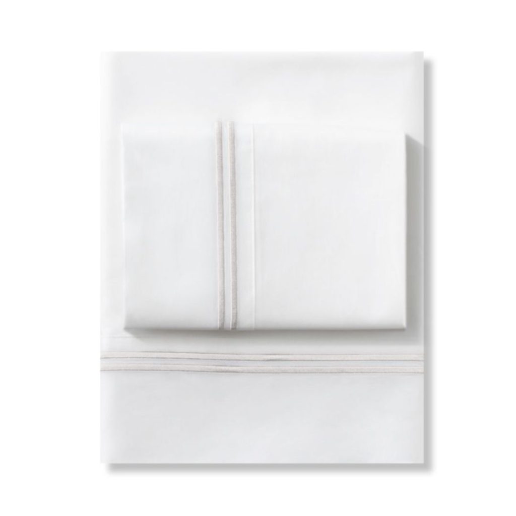 Juego de sabanas rekrea stripe border blanco
