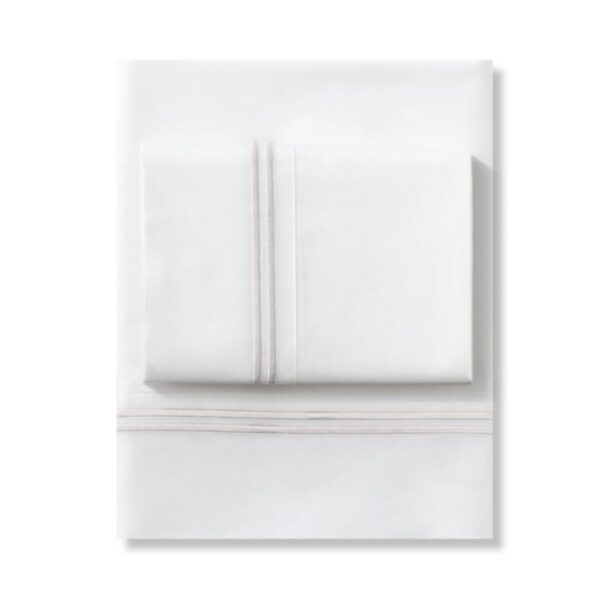 Juego de sabanas rekrea stripe border blanco