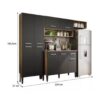 Mueble de cocina kennedy compacta arizona roble con negro — vista 2