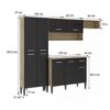 Mueble de cocina kennedy compacta arizona roble con negro — vista 1