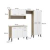 Mueble de cocina kennedy compacta arizona roble con blanco — vista 1