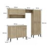 Mueble de cocina kennedy compacta arizona roble — vista 1
