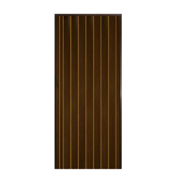 Puerta plegable de pvc nuez