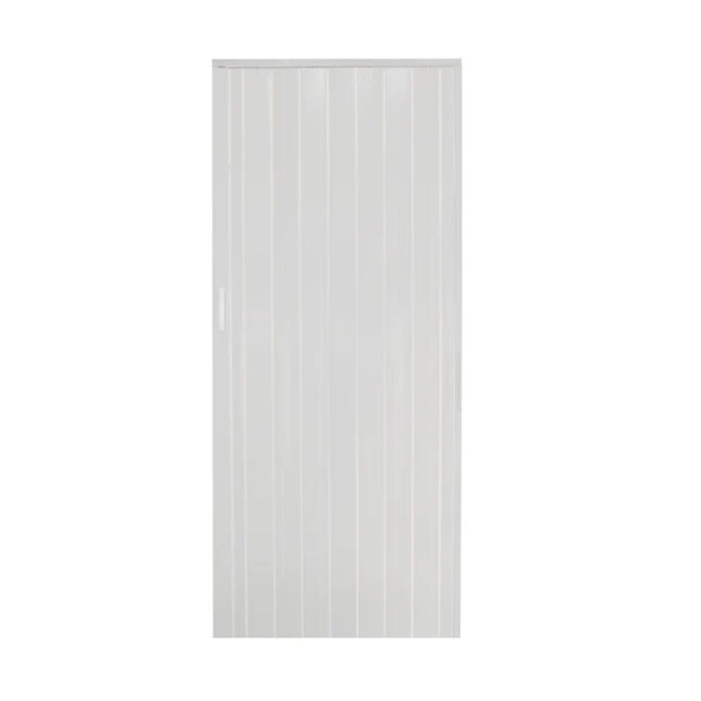 Puerta plegable de pvc blanca