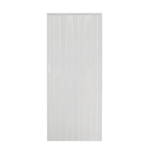 Puerta plegable de pvc blanca
