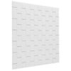Panel de pared 3D wood mosaic blanco — vista 1