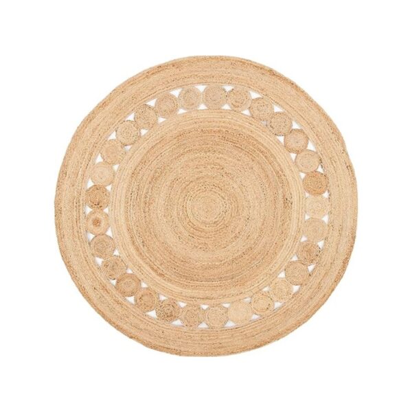 Alfombra rekrea circular beige 150cm